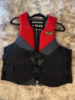 Stearns V-FLEX jetSki Vest Life Jacket Adult L Fishing Water Boating sports